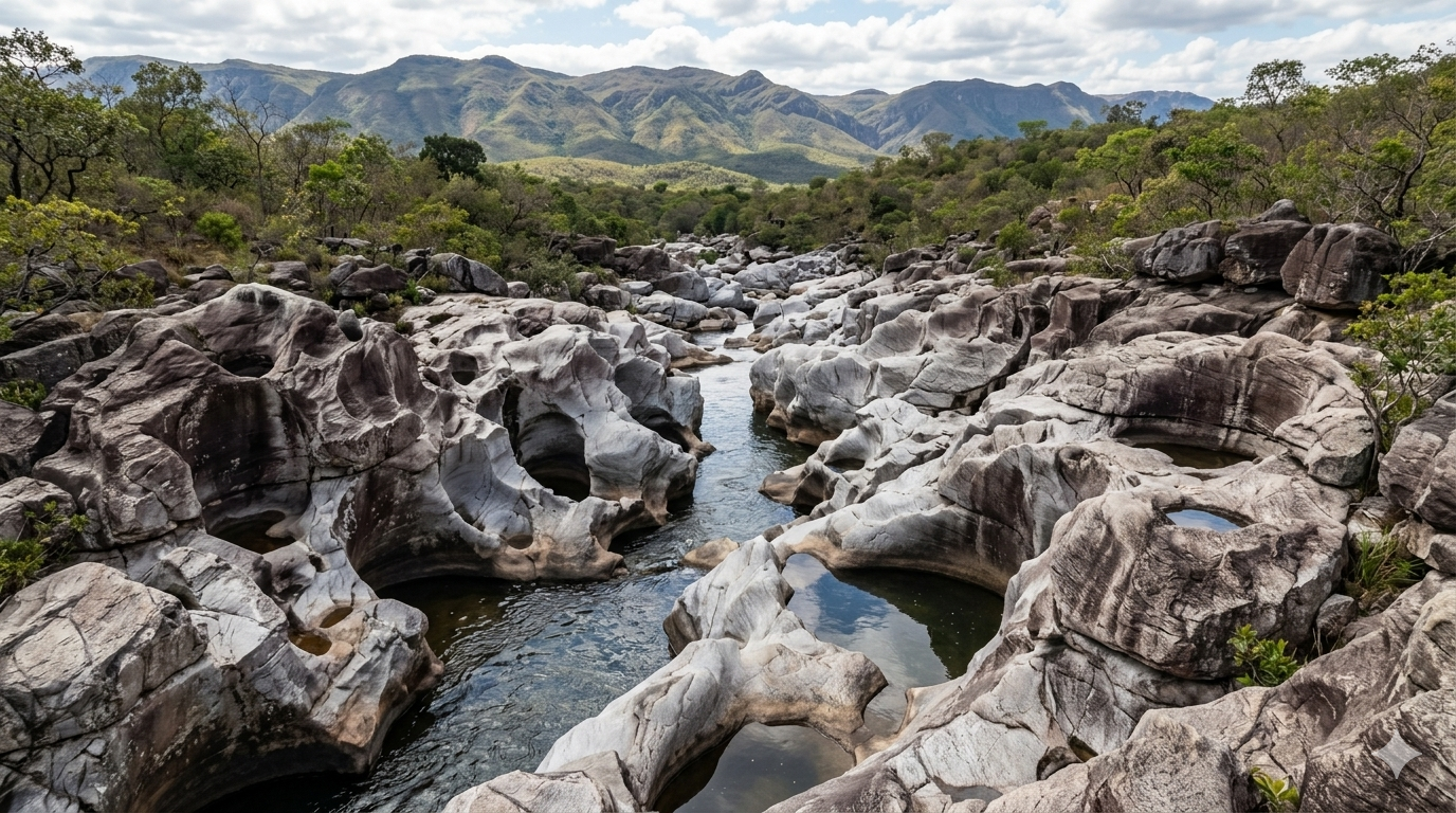 Paisagem natural inspirada na Chapada dos Veadeiros
