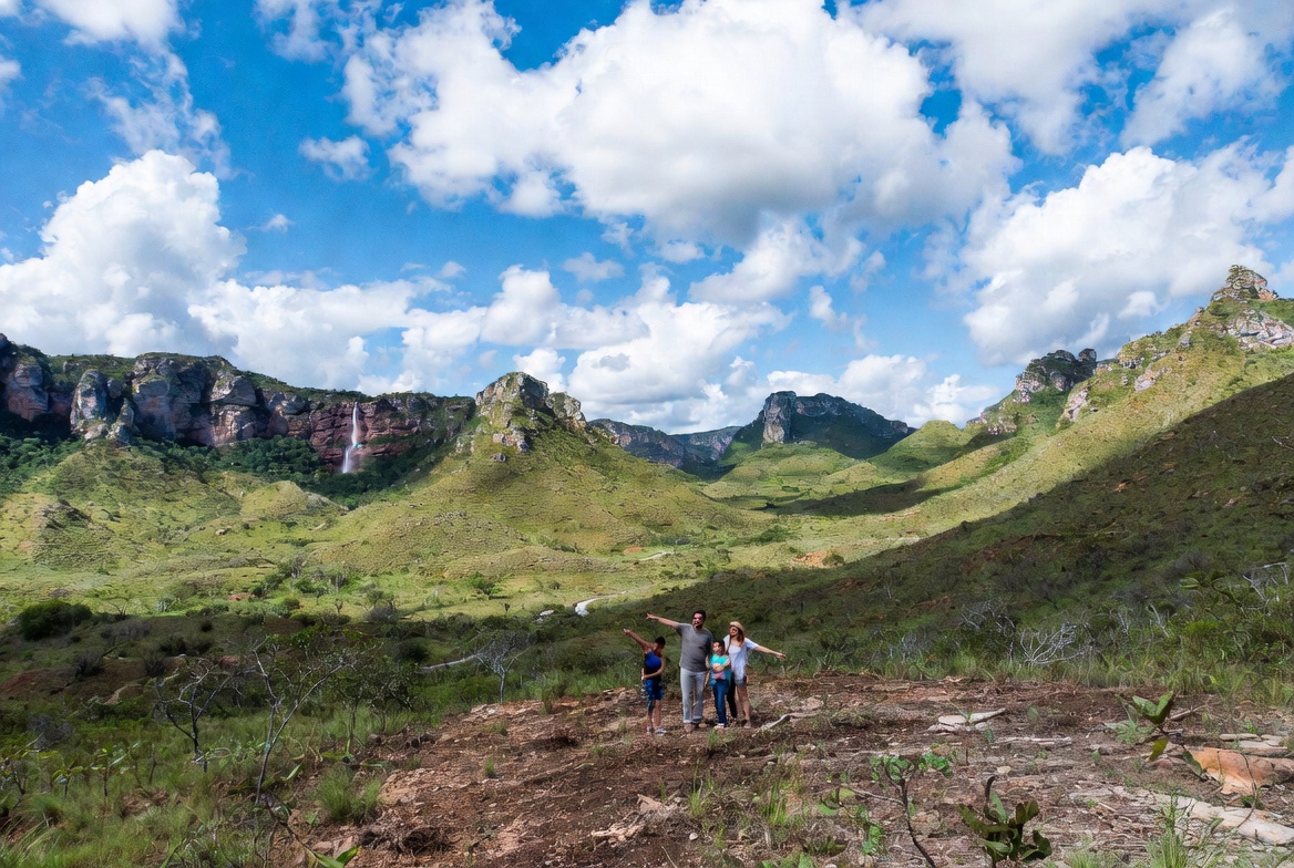 Piquenique na cachoeira